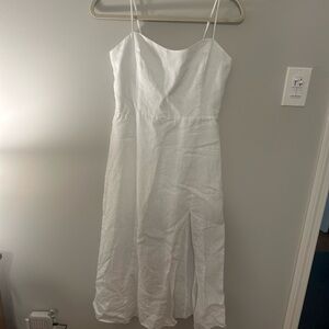 Wilfred Strapless White Linnen Dress